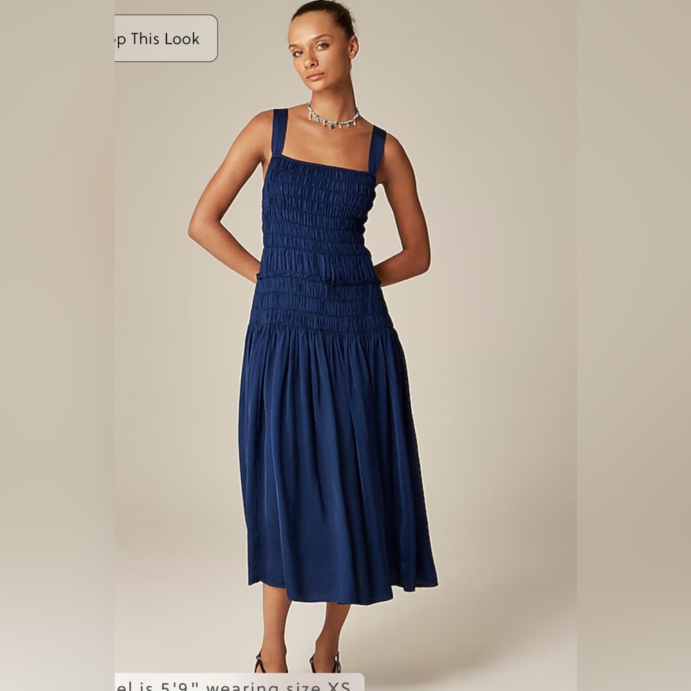 NWT Jcrew Smocked midi dress
